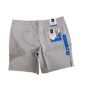 NWT Members Mark Men's Flat Front Twill Short Grey 40